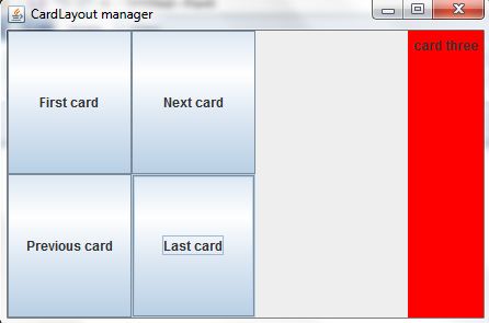Last Card in Layout Manager